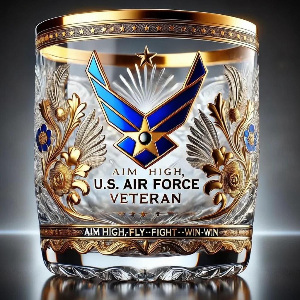 Engraved Memorial Glass Tribute Veterans Elegant Glass - Image 2