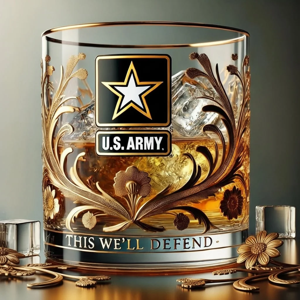 Engraved Memorial Glass Tribute Veterans Elegant Glass - Image 3
