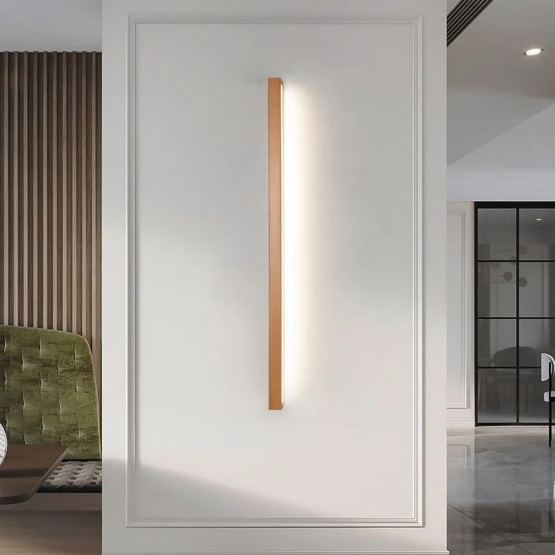 Minimalist Wood Bathroom Wall Light Fixture Modern Spaces - Image 5