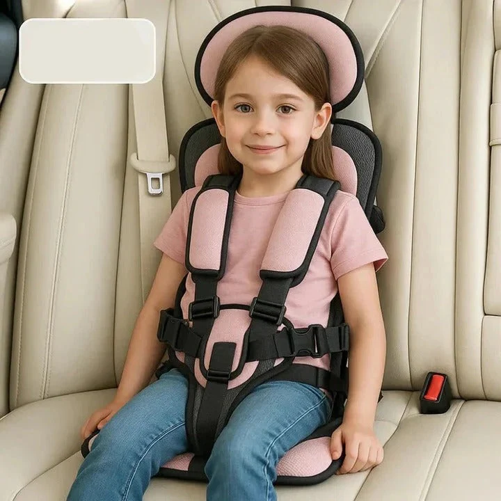 Portable Car Booster Seat 5-Point Harness and Washable Cover - Image 19