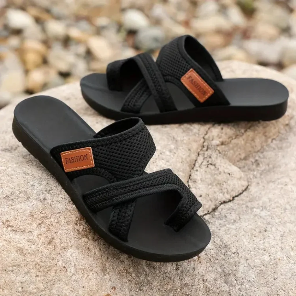 Women's adjustable open toe sandals with toe separator design